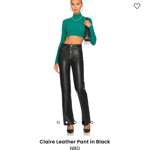 Claire Leather Pant in Black NBD / Revolve - Picture 3 of 9